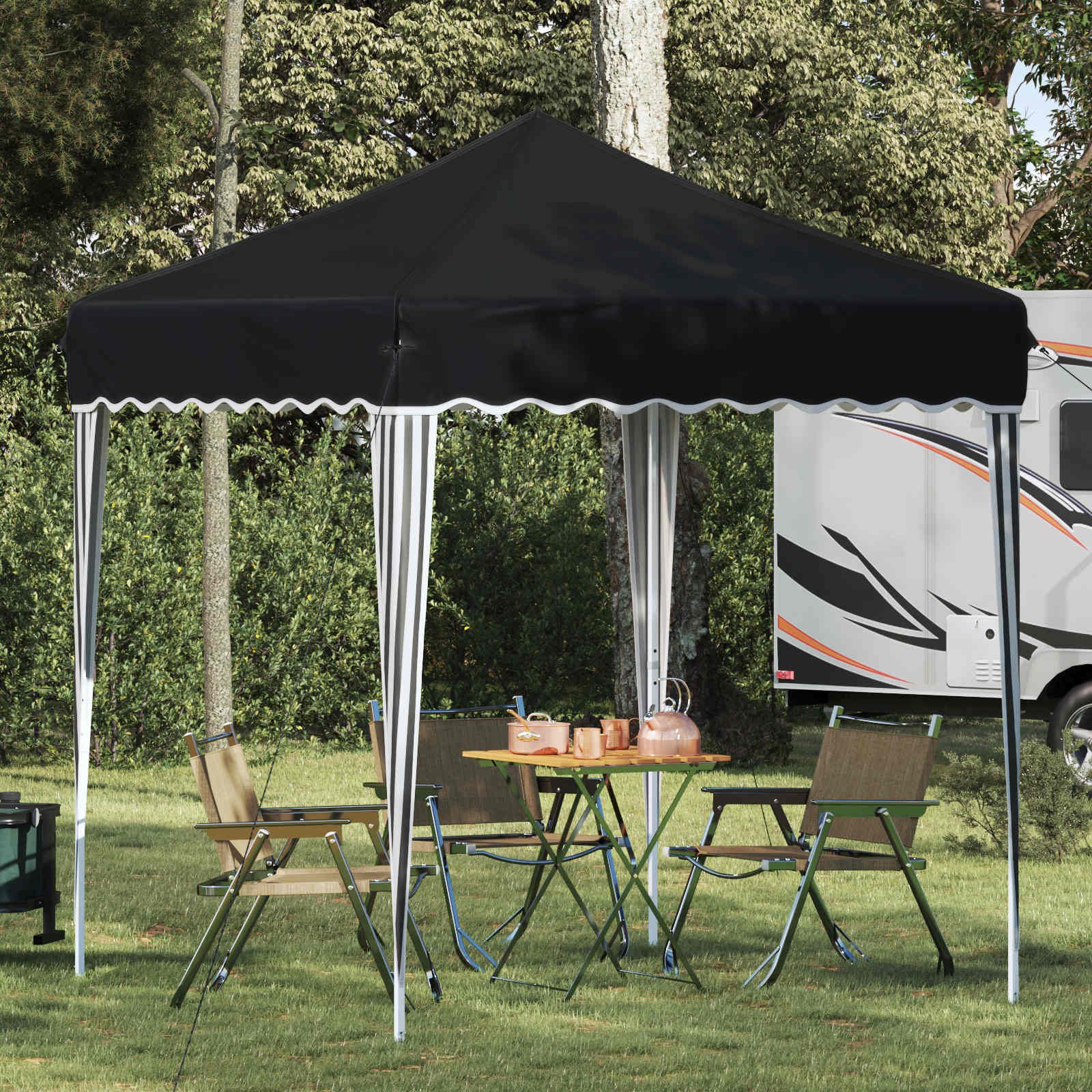 Carpa Plegable para Fiestas 195 x 195 x 245 cm Azul Tela Oxford