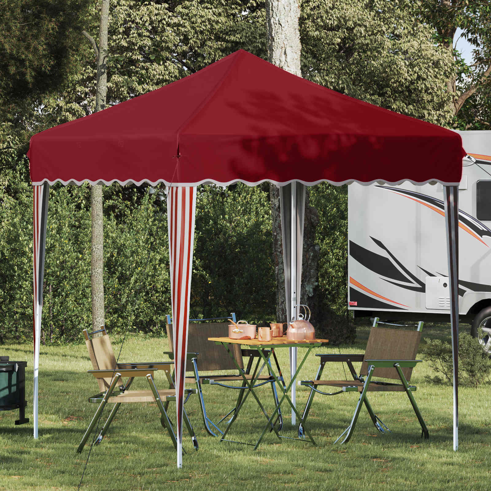 Carpa Plegable para Fiestas 195 x 195 x 245 cm Azul Tela Oxford