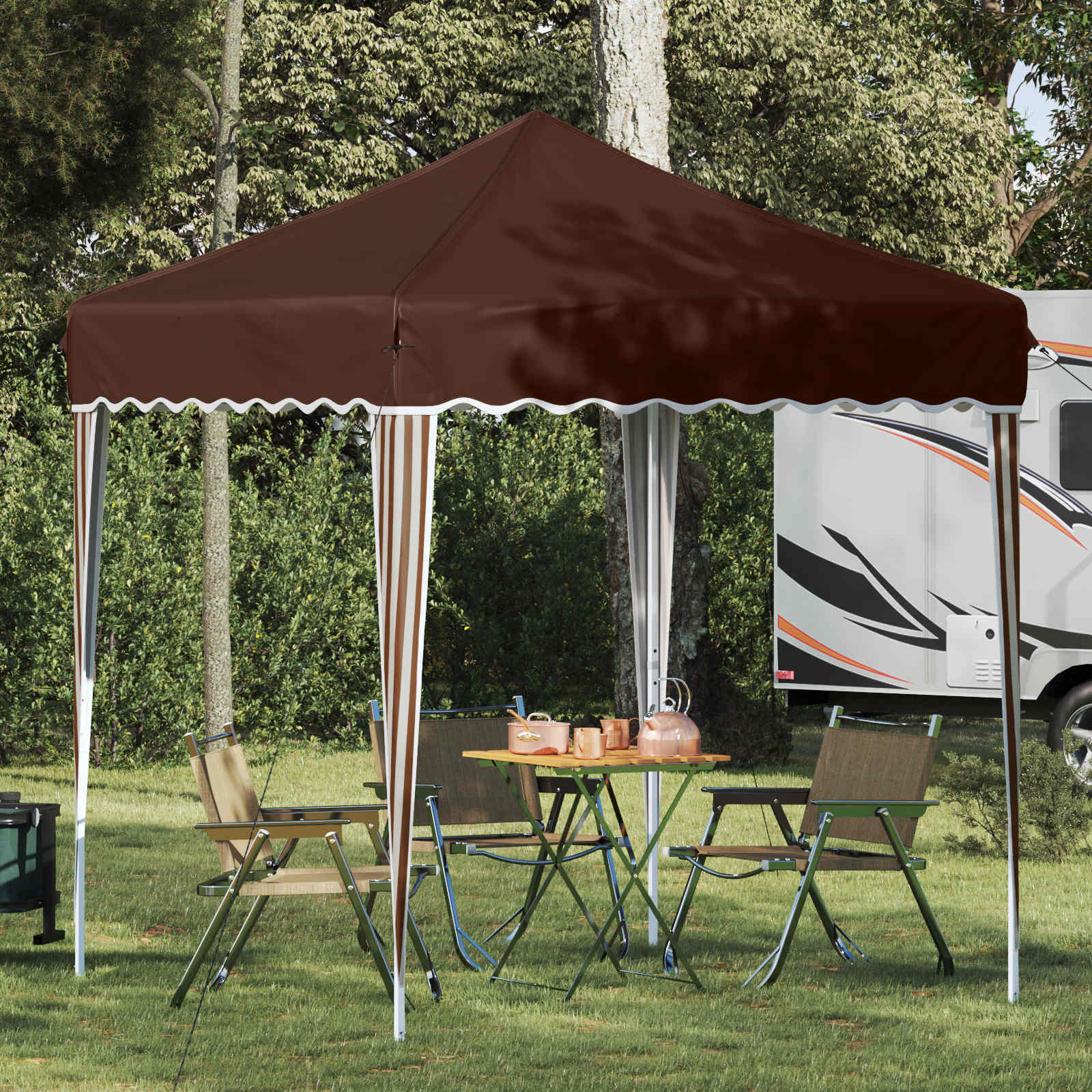 Carpa Plegable para Fiestas 195 x 195 x 245 cm Azul Tela Oxford