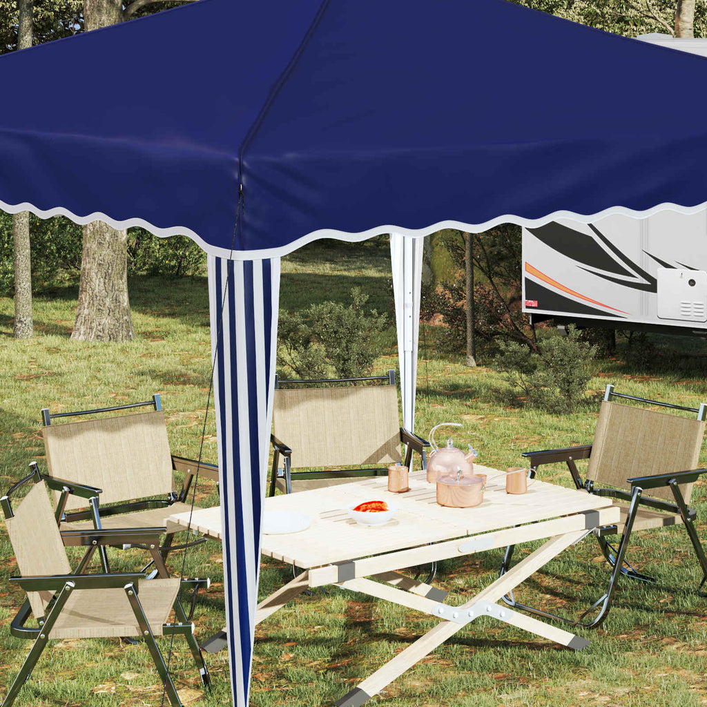 Carpa Plegable para Fiestas 288 x 288 x 245 cm Azul Tela Oxford