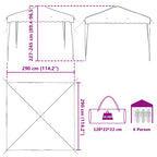 Carpa Plegable para Fiestas 288 x 288 x 245 cm Azul Tela Oxford
