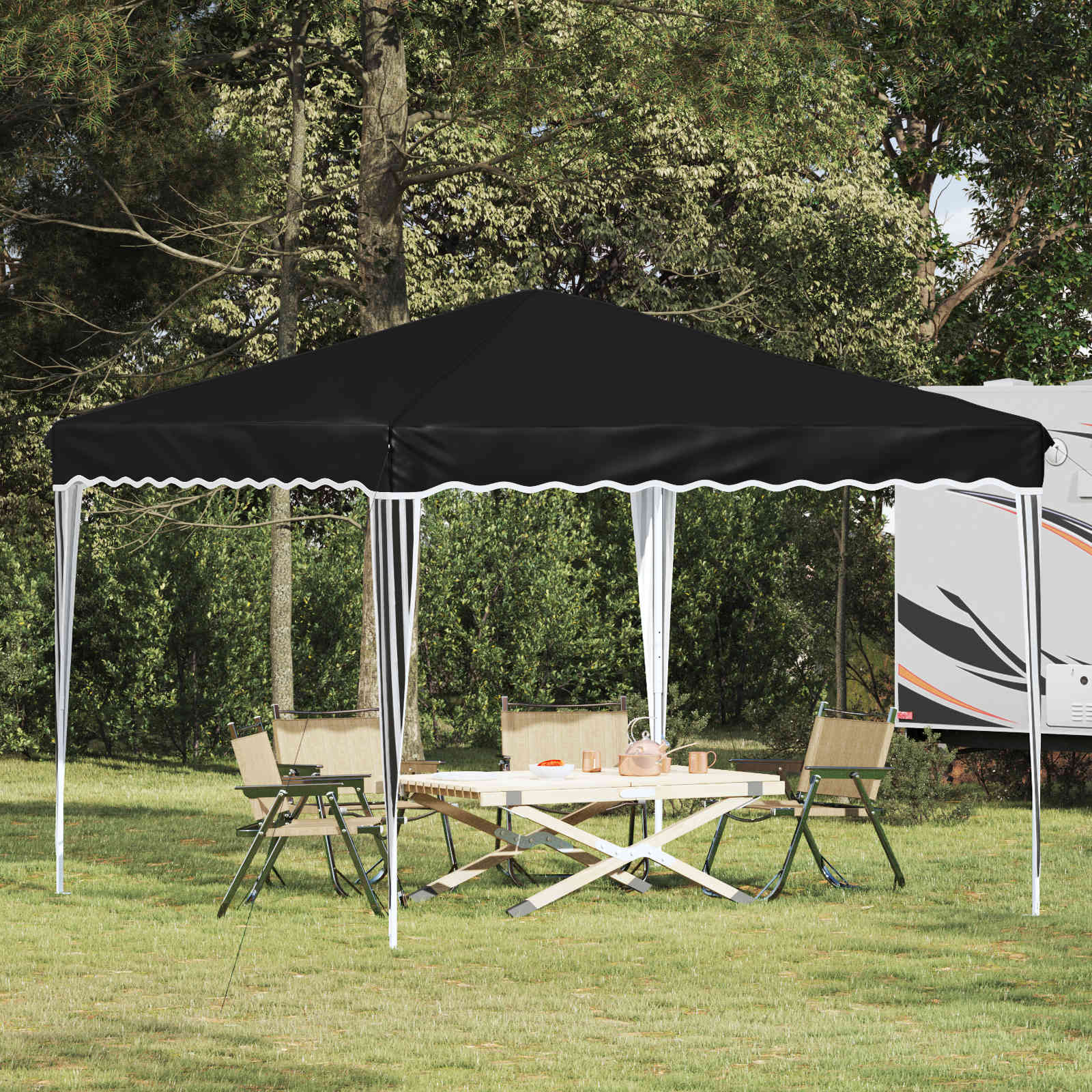 Tenda Dobrável para Festas 288 x 288 x 245 cm Azul Tecido Oxford