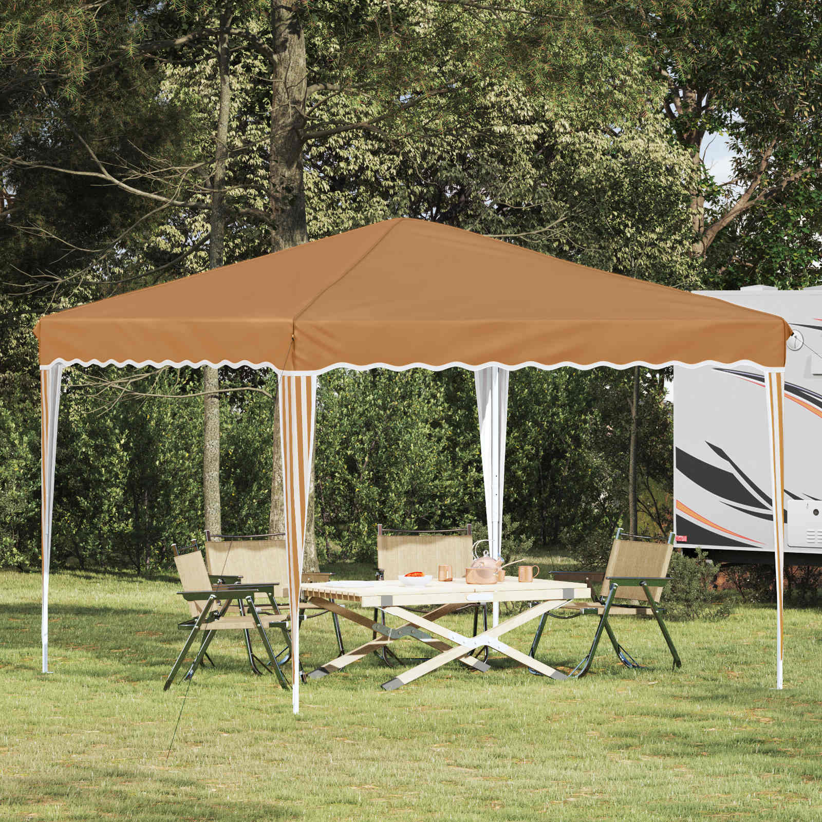Tenda Dobrável para Festas 288 x 288 x 245 cm Azul Tecido Oxford