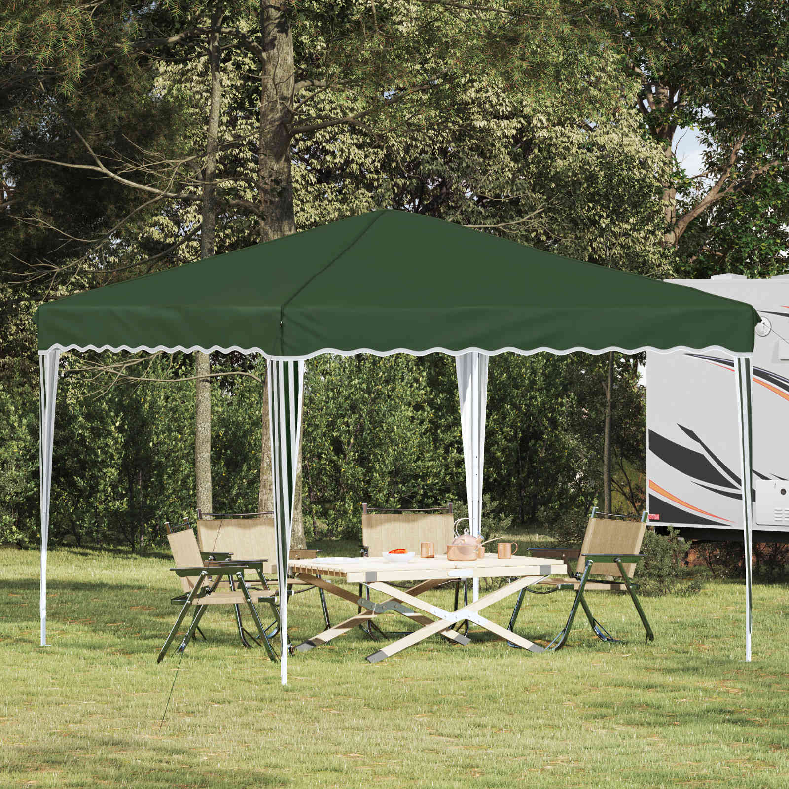 Tenda Dobrável para Festas 288 x 288 x 245 cm Azul Tecido Oxford