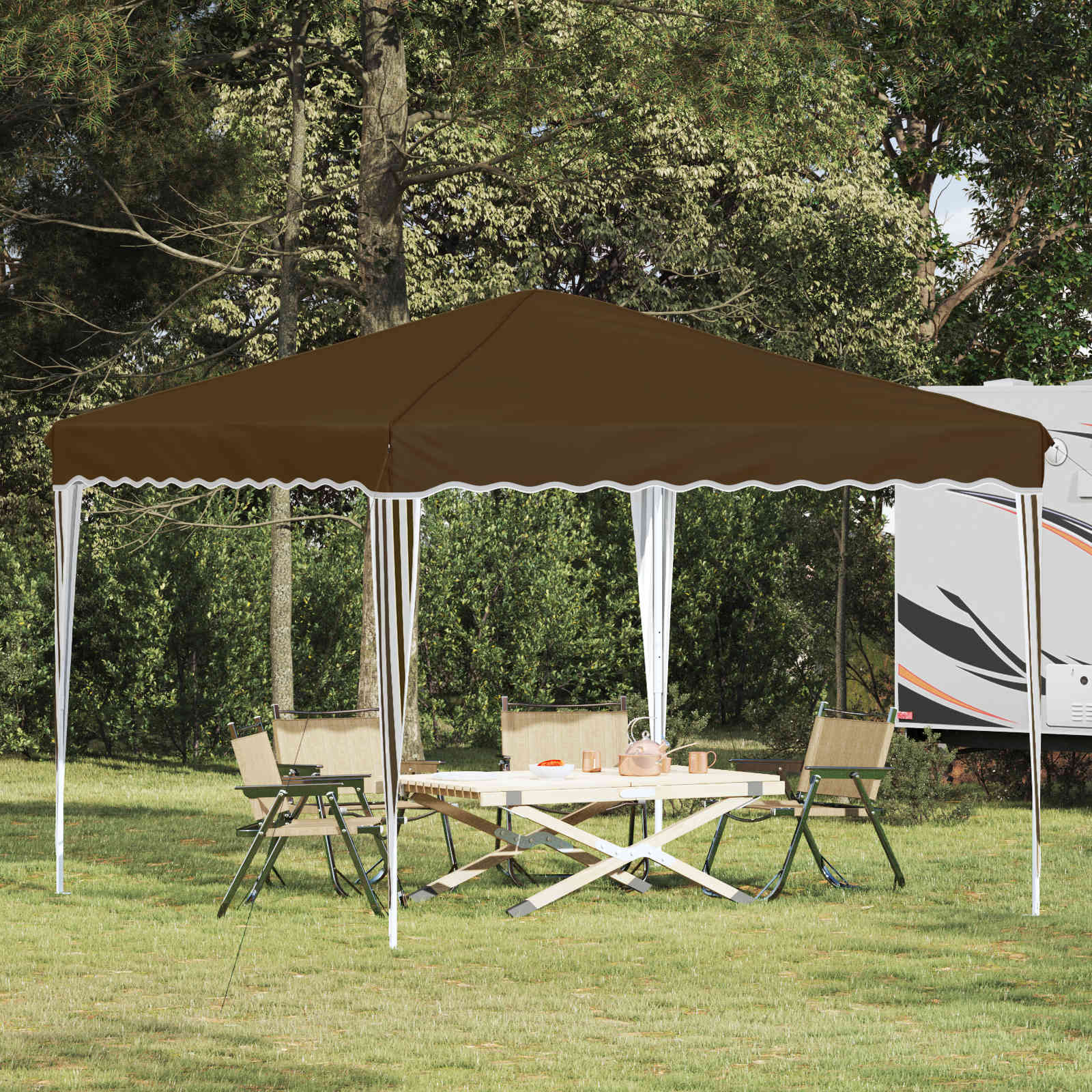 Tenda Dobrável para Festas 288 x 288 x 245 cm Azul Tecido Oxford