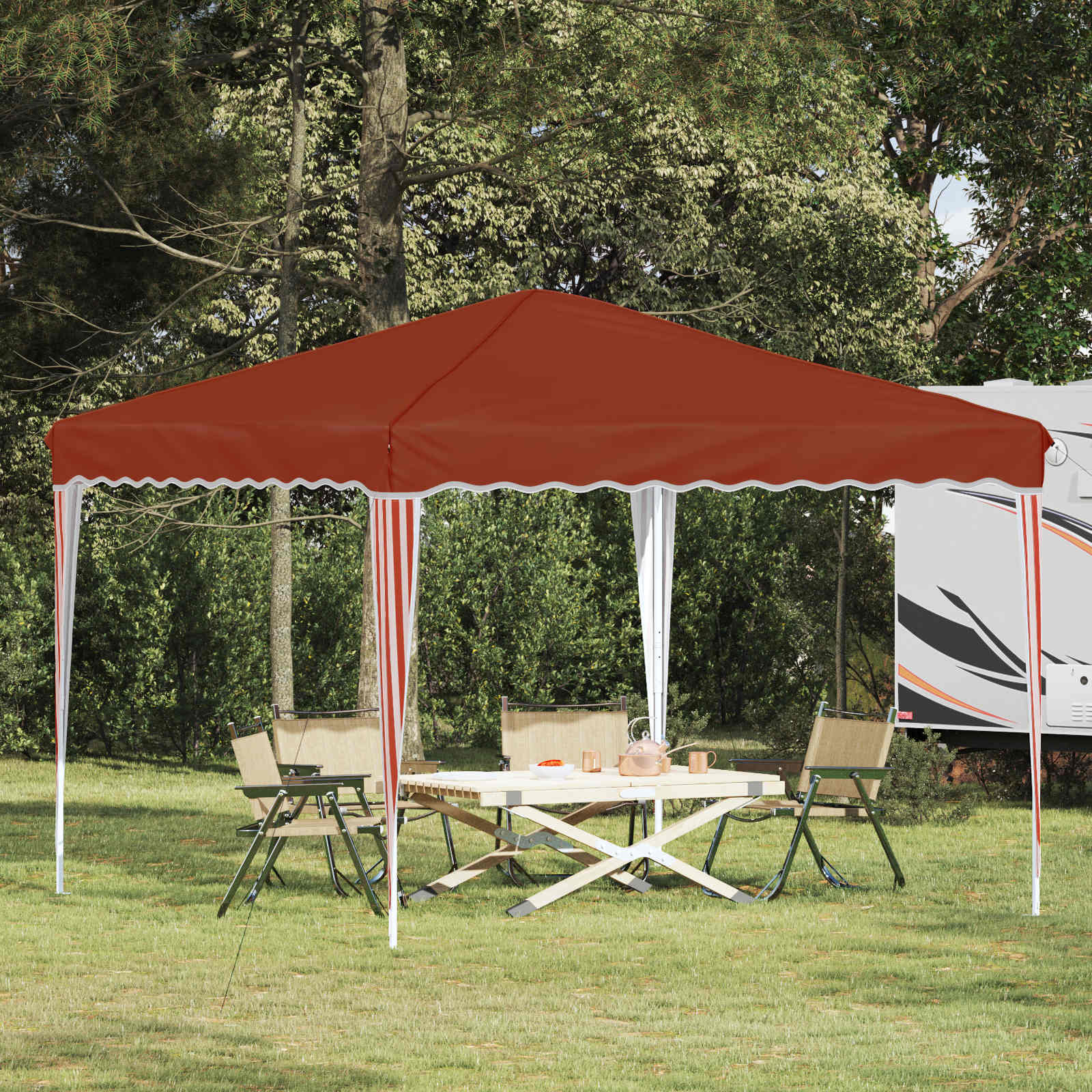 Tenda Dobrável para Festas 288 x 288 x 245 cm Azul Tecido Oxford