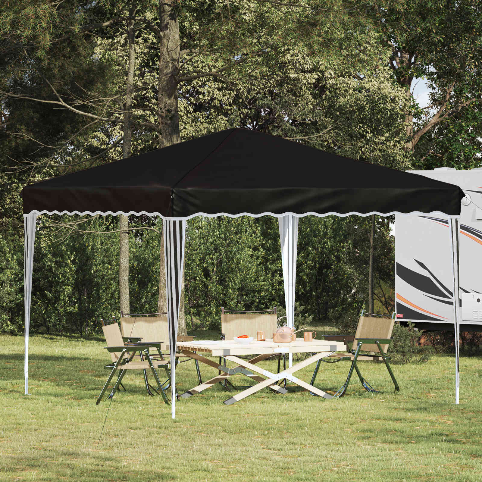Tenda Dobrável para Festas 288 x 288 x 245 cm Azul Tecido Oxford