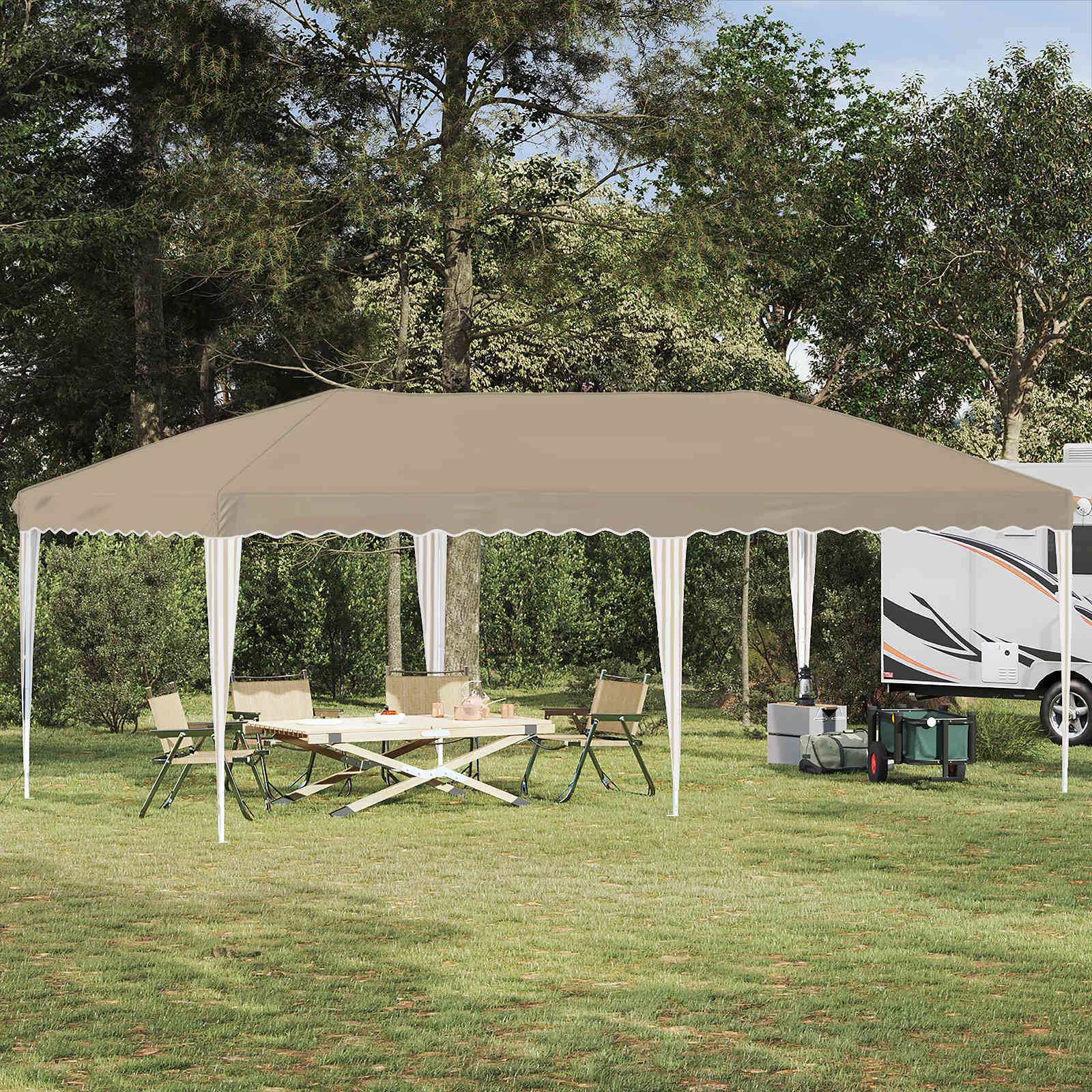 Carpa Plegable para Fiestas 575 x 288 x 245 cm Antracita