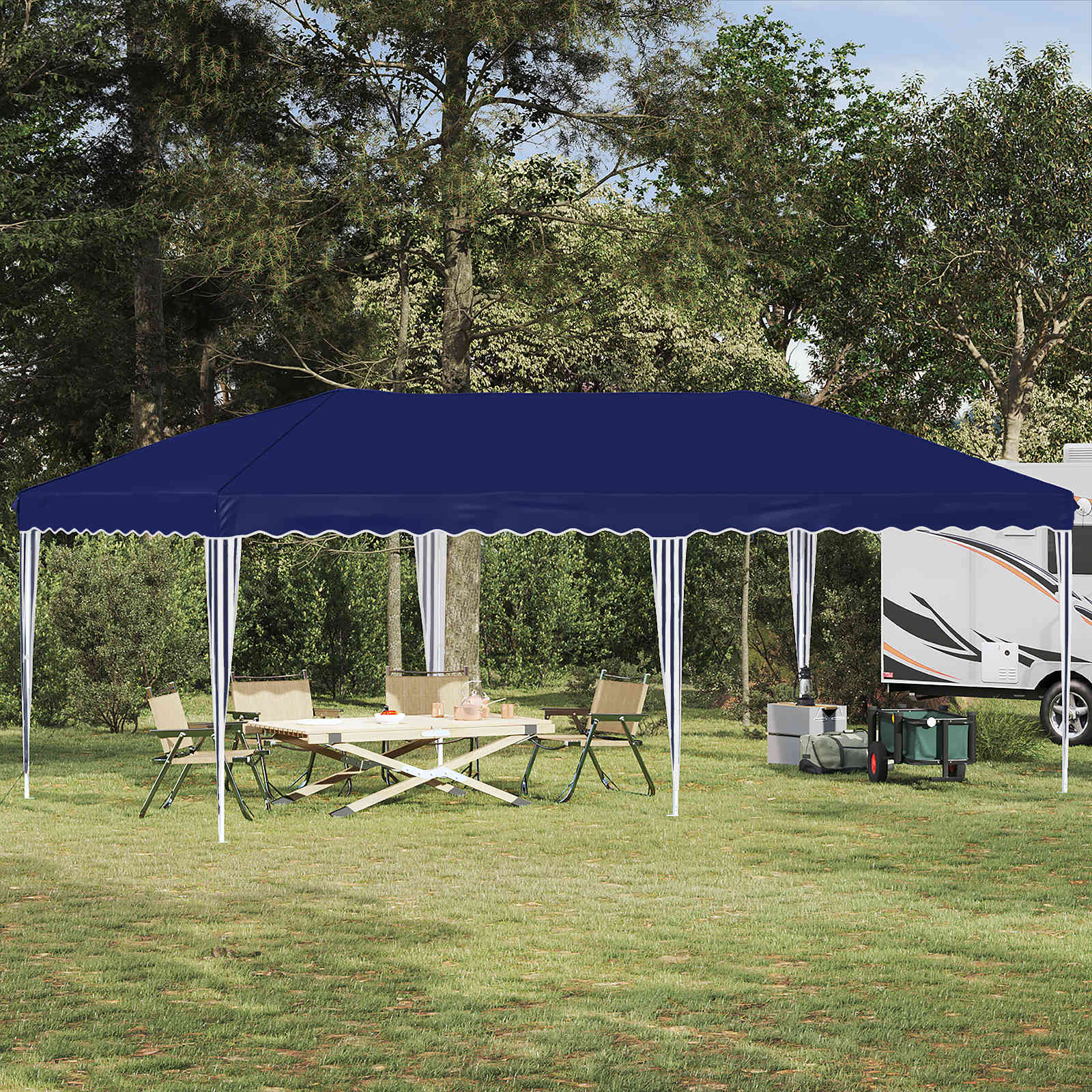 Carpa Plegable para Fiestas 575 x 288 x 245 cm Antracita