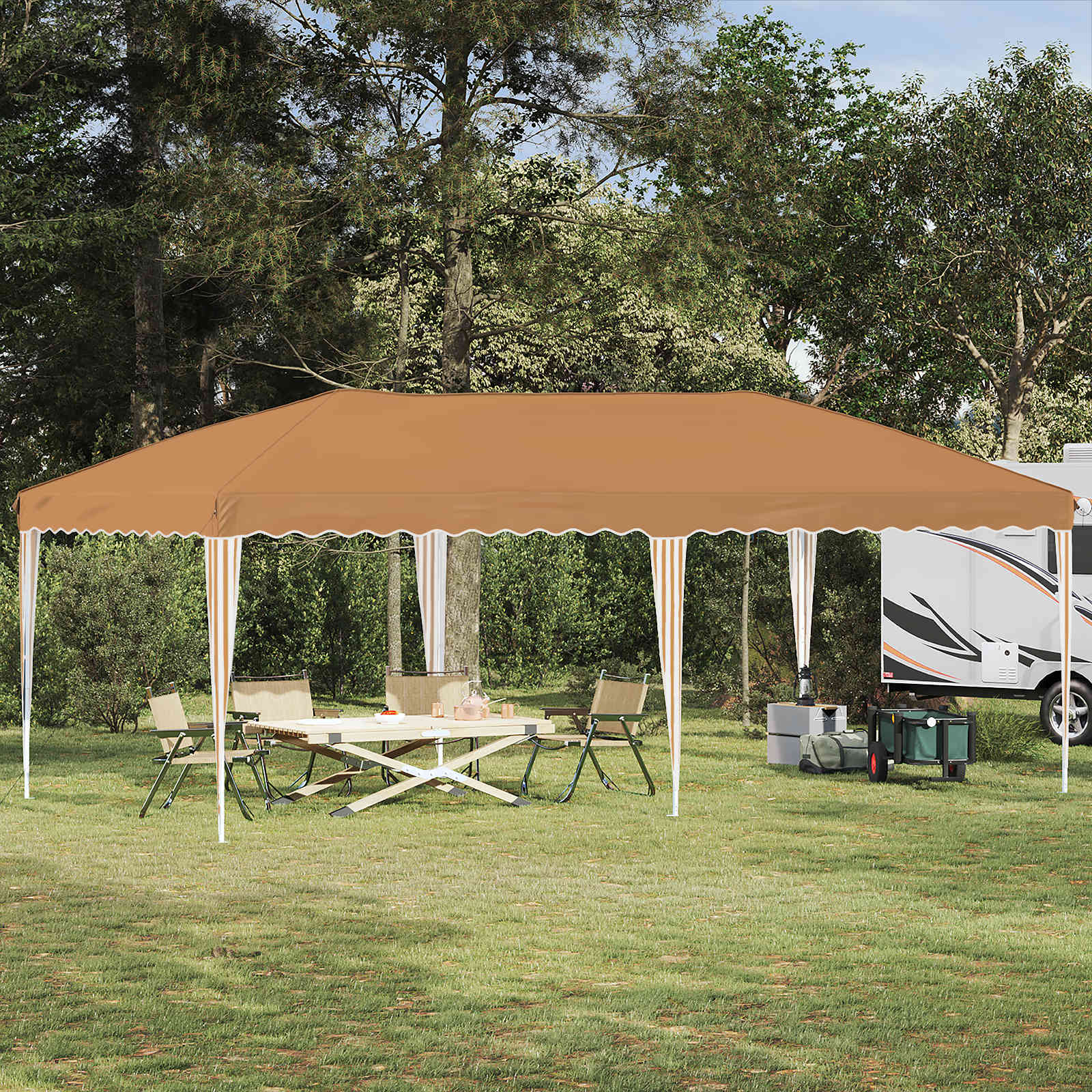 Carpa Plegable para Fiestas 575 x 288 x 245 cm Antracita