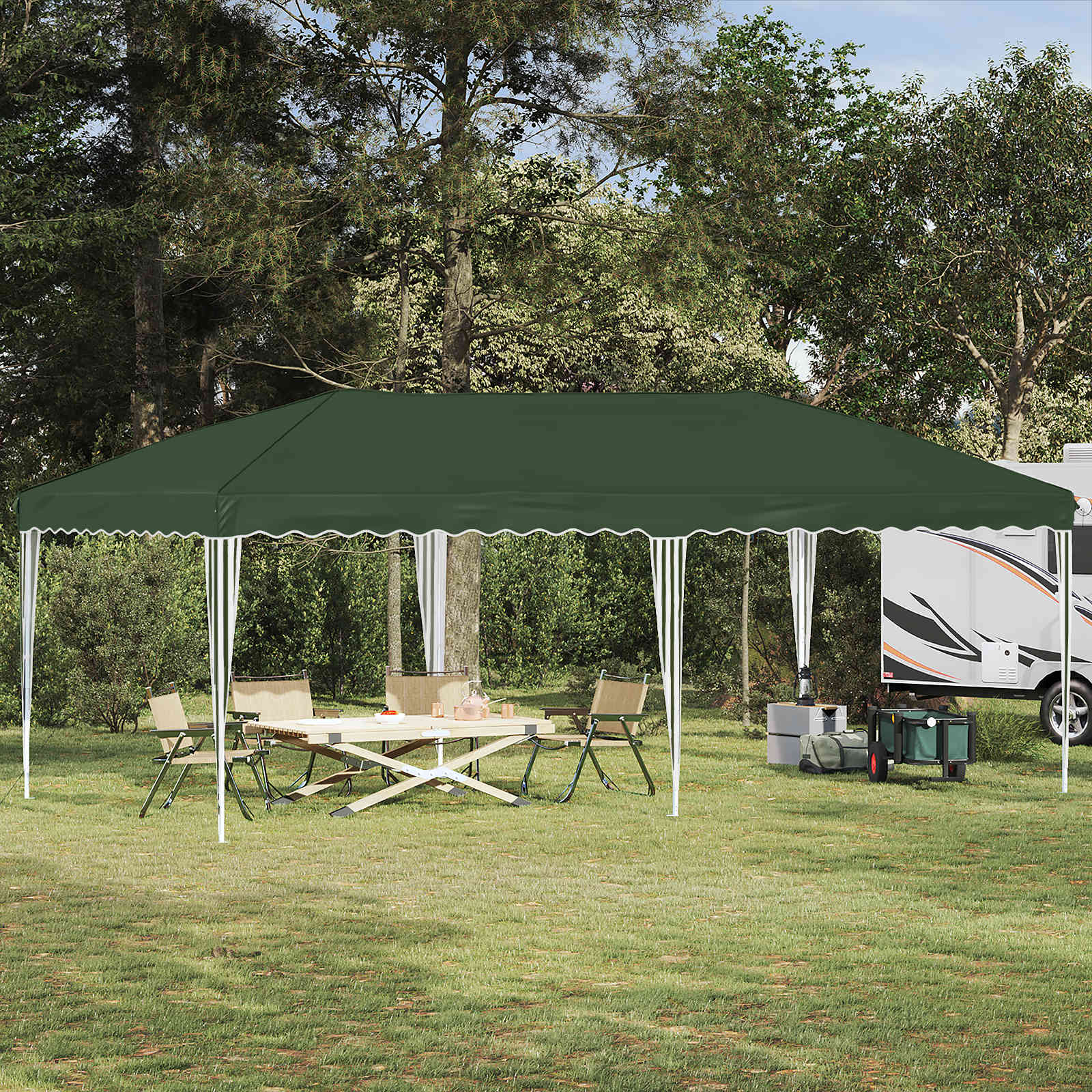 Carpa Plegable para Fiestas 575 x 288 x 245 cm Antracita