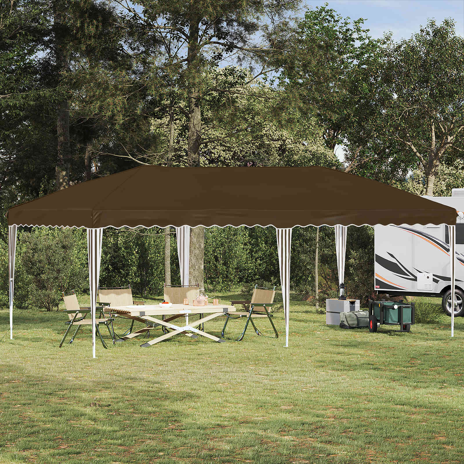 Carpa Plegable para Fiestas 575 x 288 x 245 cm Antracita
