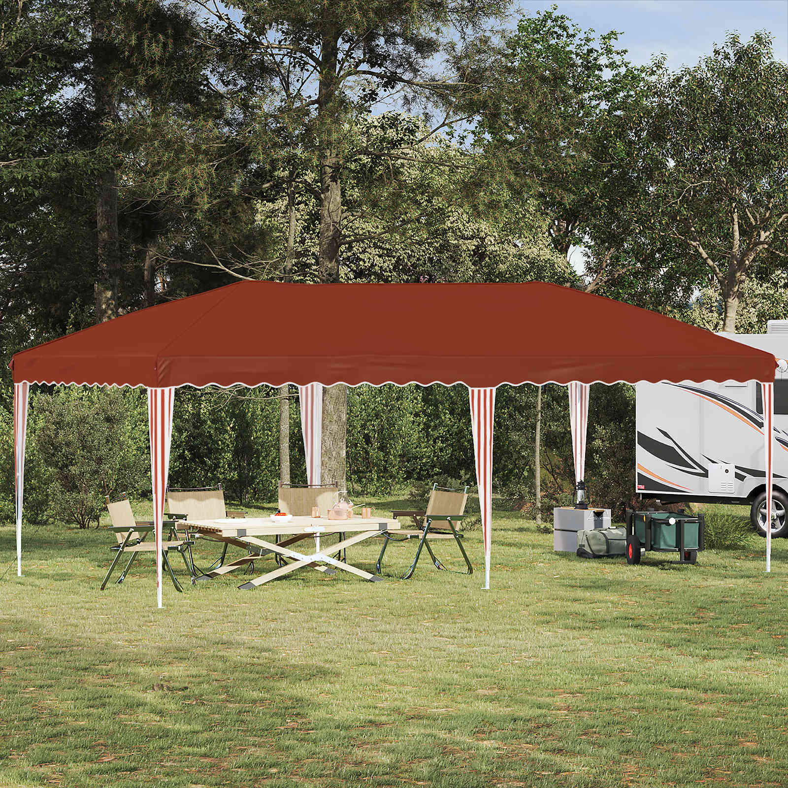 Carpa Plegable para Fiestas 575 x 288 x 245 cm Antracita