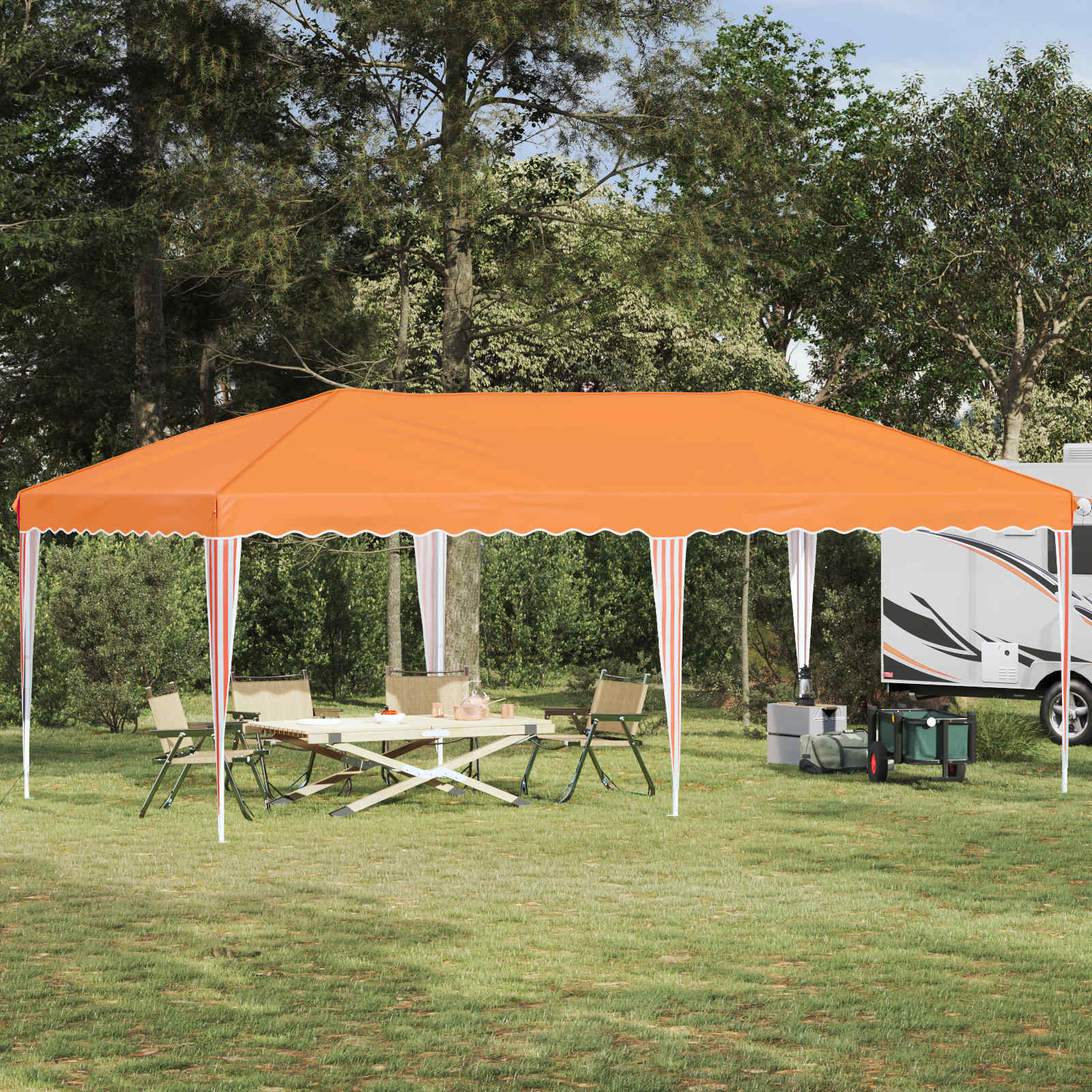 Carpa Plegable para Fiestas 575 x 288 x 245 cm Antracita