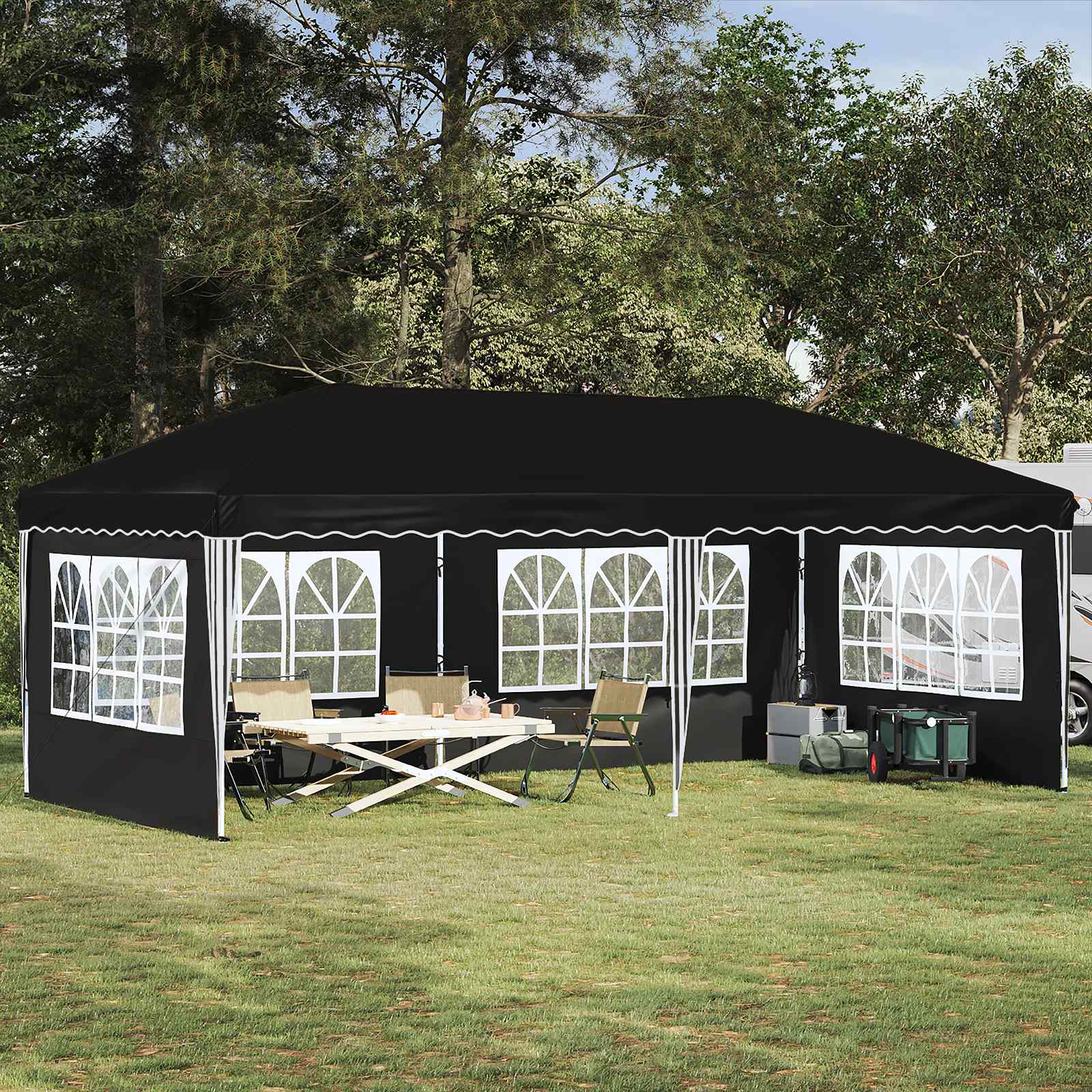 Carpa Plegable para Fiestas 575 x 288 x 245 cm Antracita