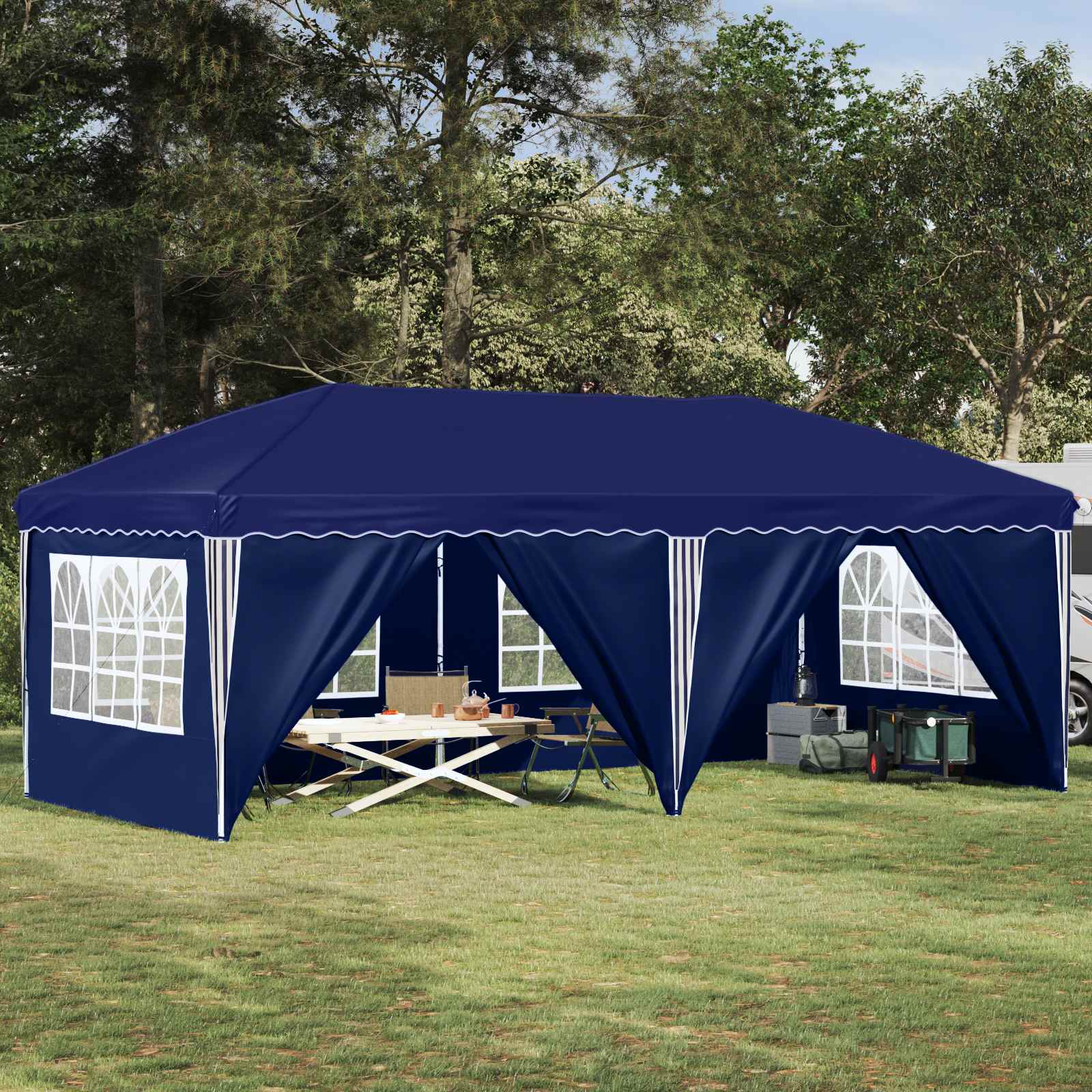 Carpa Plegable para Fiestas 575 x 288 x 245 cm Antracita