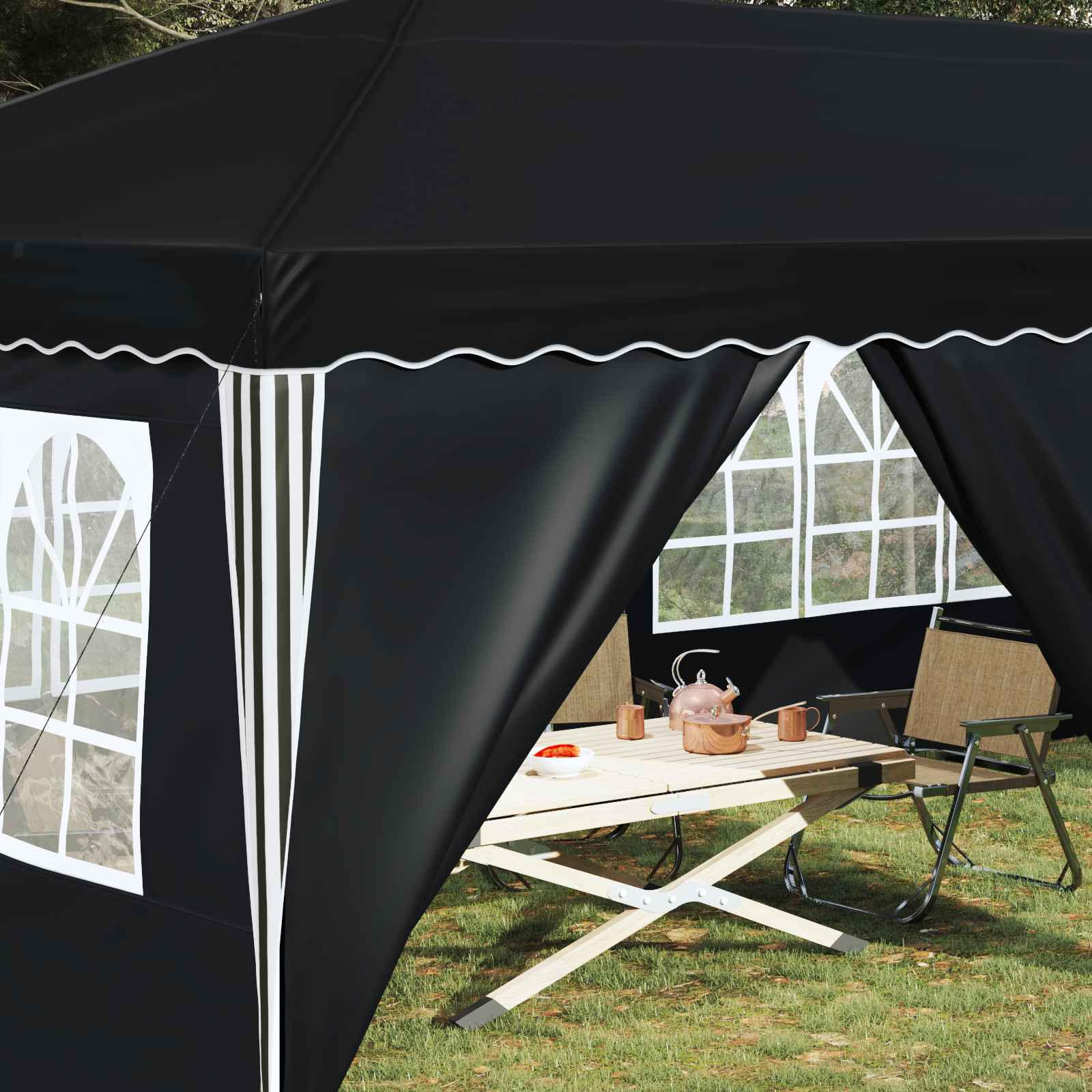 Carpa Plegable para Fiestas 575 x 288 x 245 cm Antracita
