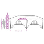 Carpa Plegable para Fiestas 575 x 288 x 245 cm Antracita