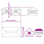 Carpa Plegable para Fiestas 575 x 288 x 245 cm Antracita