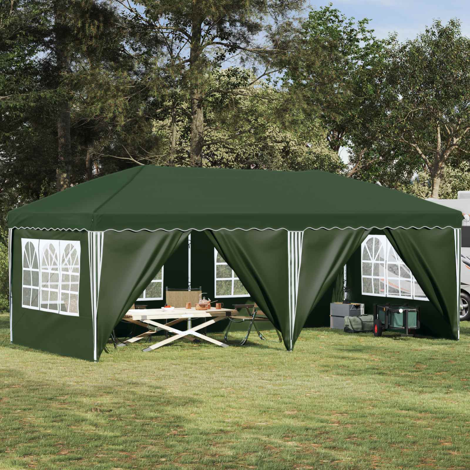 Carpa Plegable para Fiestas 575 x 288 x 245 cm Antracita