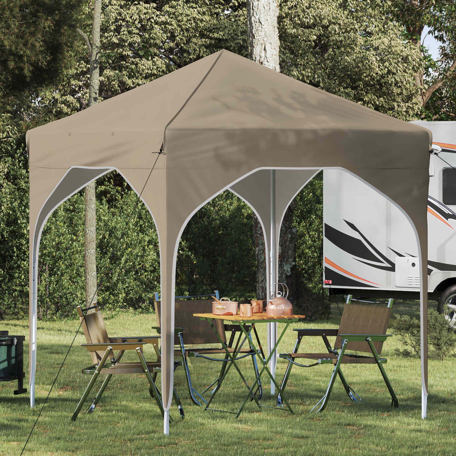 Tenda Dobrável para Festas 192 x 192 x 245 cm Antracite
