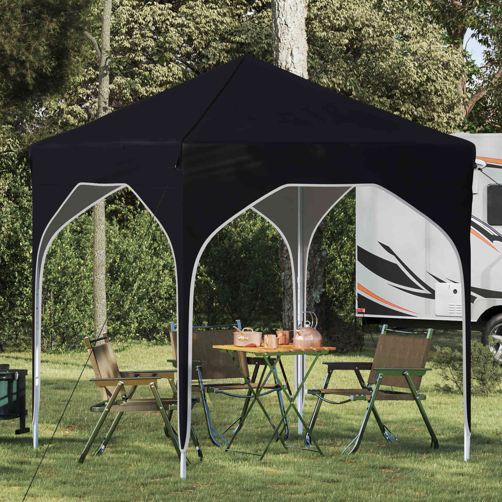 Tenda Dobrável para Festas 192 x 192 x 245 cm Antracite
