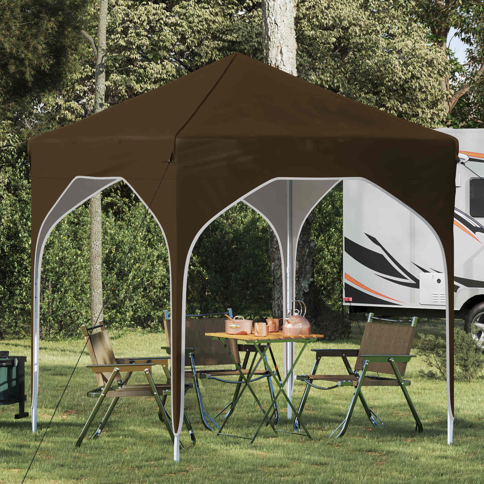 Tenda Dobrável para Festas 192 x 192 x 245 cm Antracite