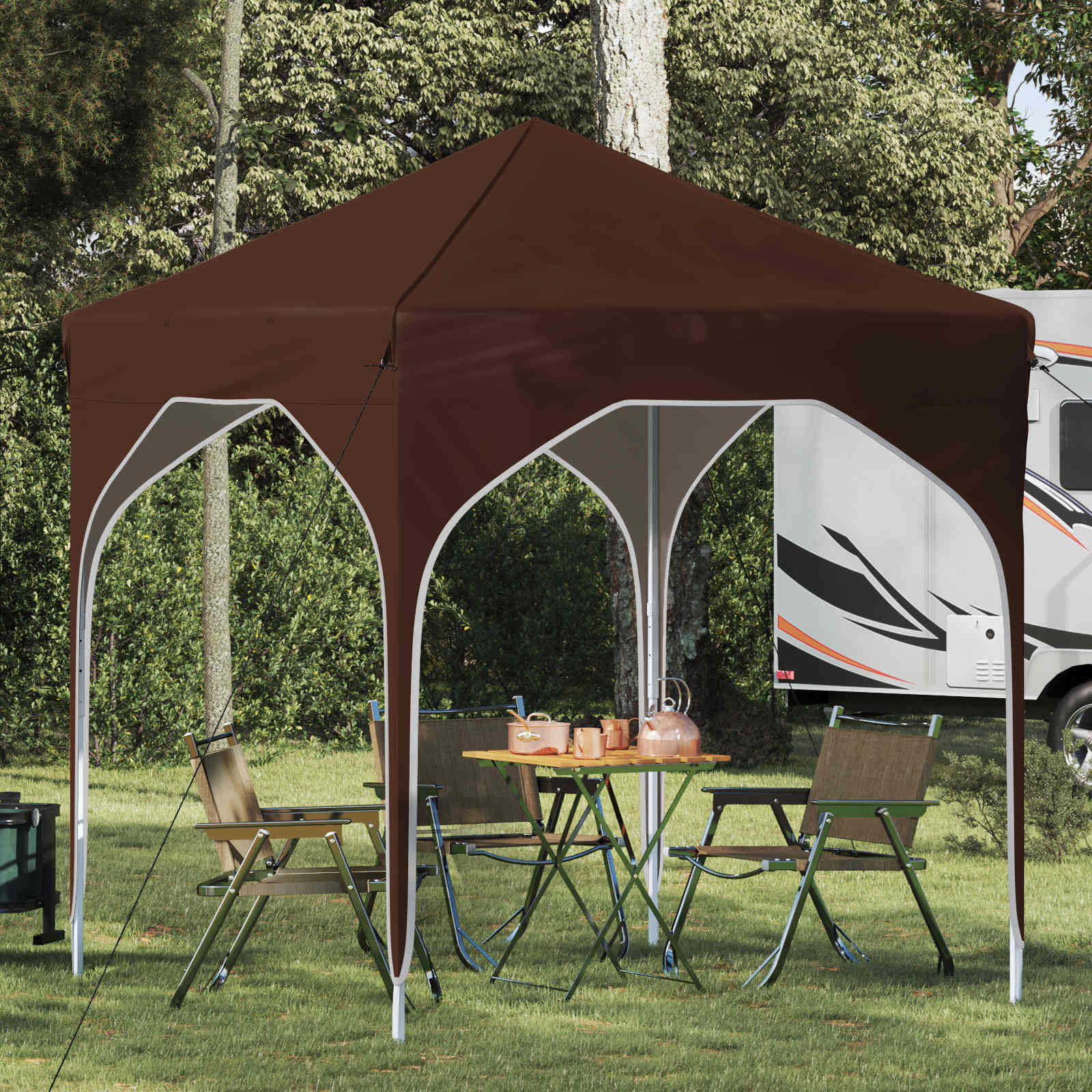 Tenda Dobrável para Festas 192 x 192 x 245 cm Antracite