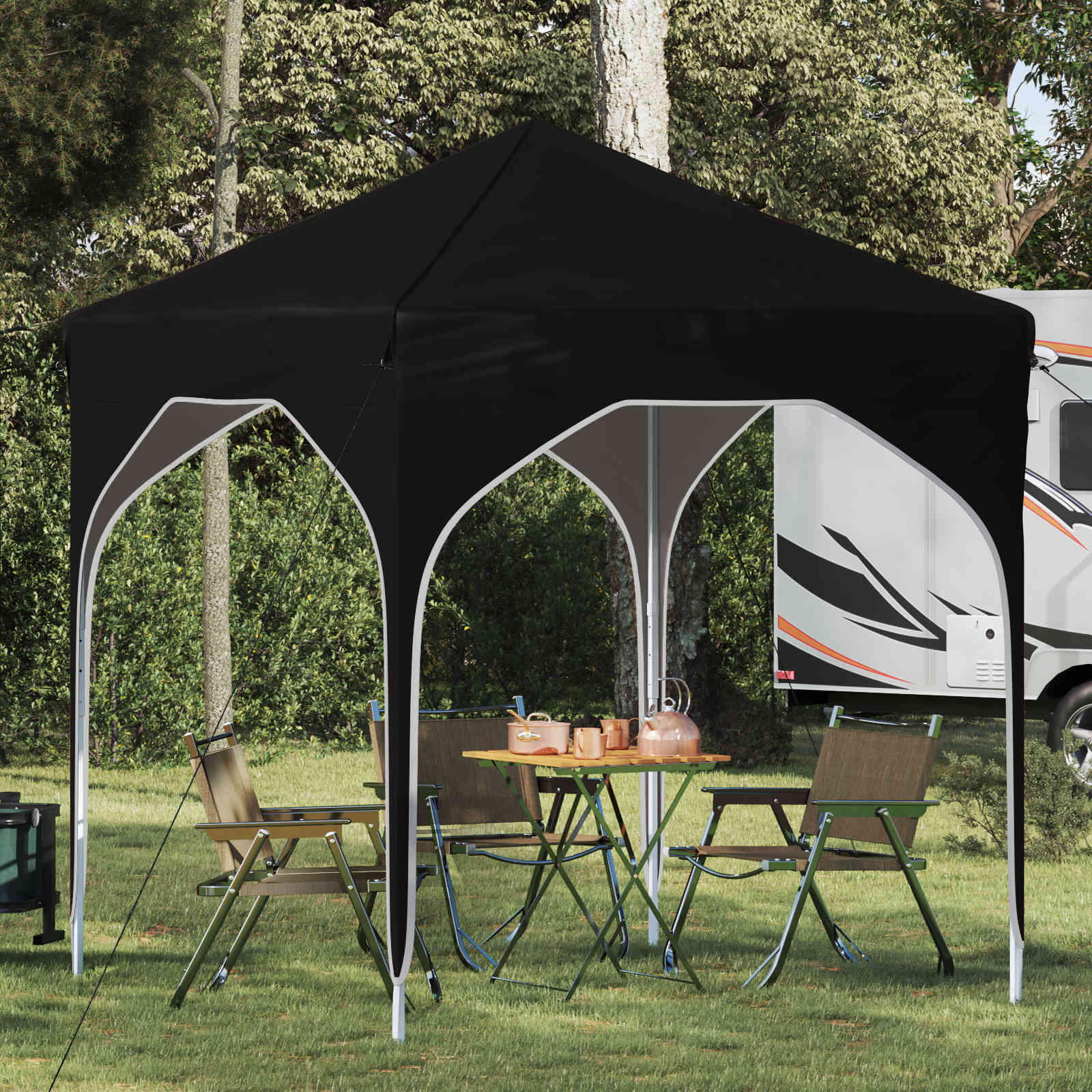 Tenda Dobrável para Festas 192 x 192 x 245 cm Antracite