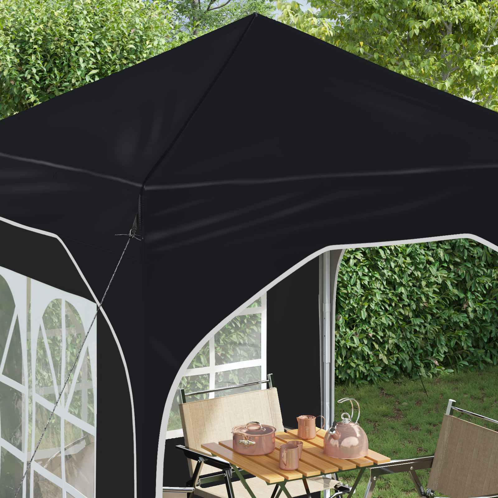 Carpa Plegable para Fiestas 192 x 192 x 245 cm Antracita