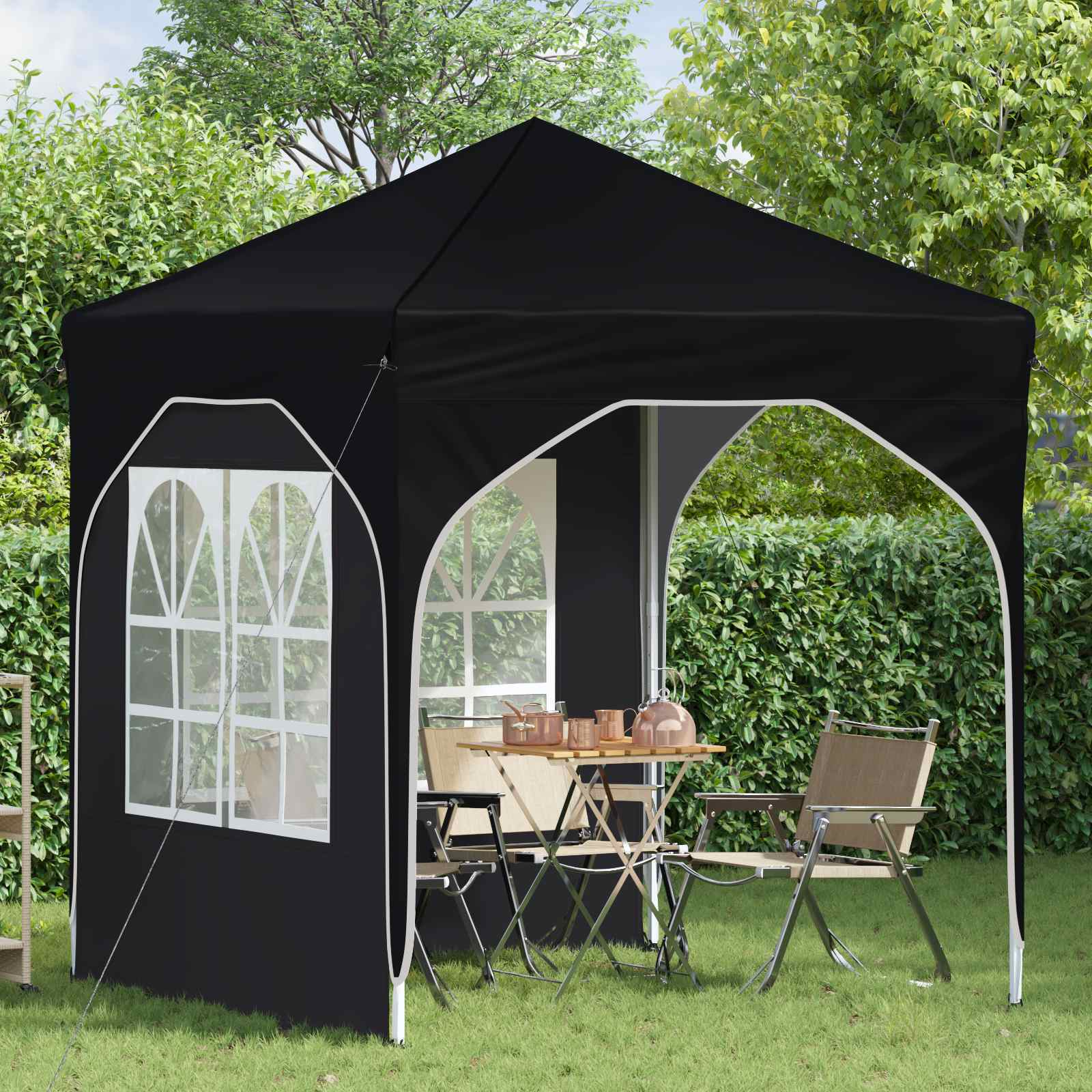 Carpa Plegable para Fiestas 192 x 192 x 245 cm Antracita