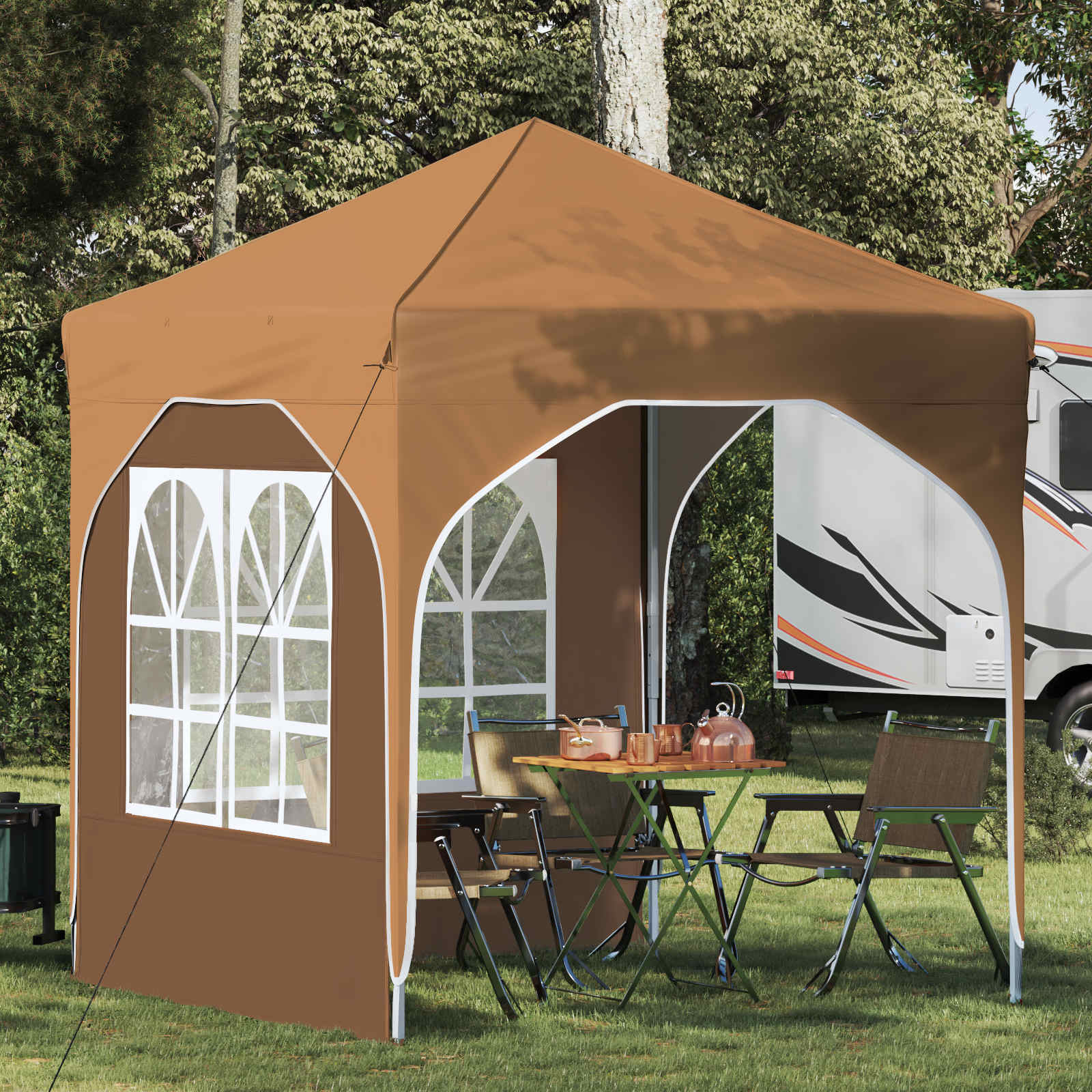 Tenda Dobrável para Festas 192 x 192 x 245 cm Antracite