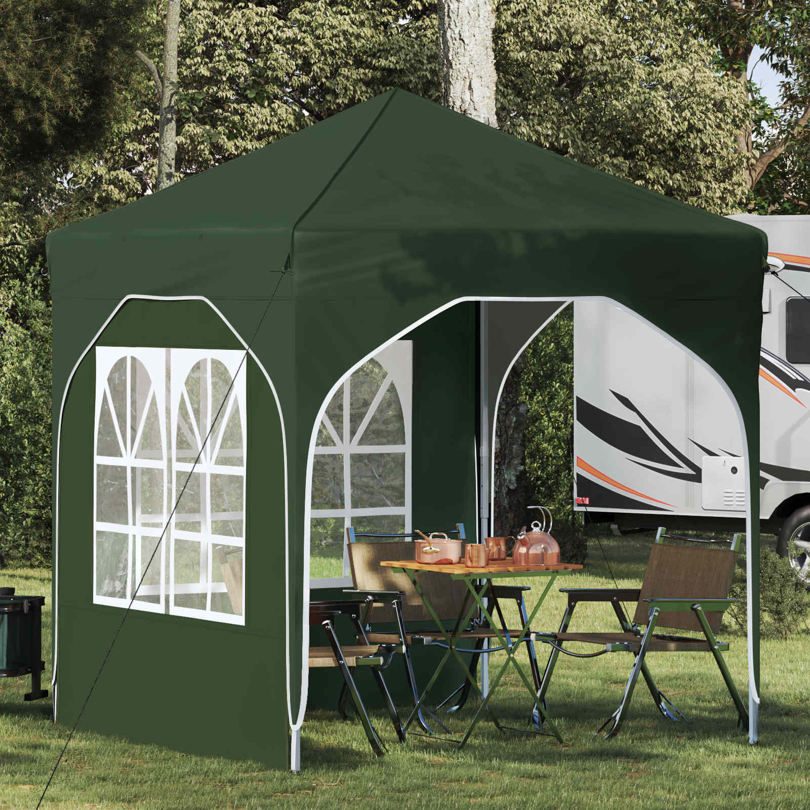 Tenda Dobrável para Festas 192 x 192 x 245 cm Antracite