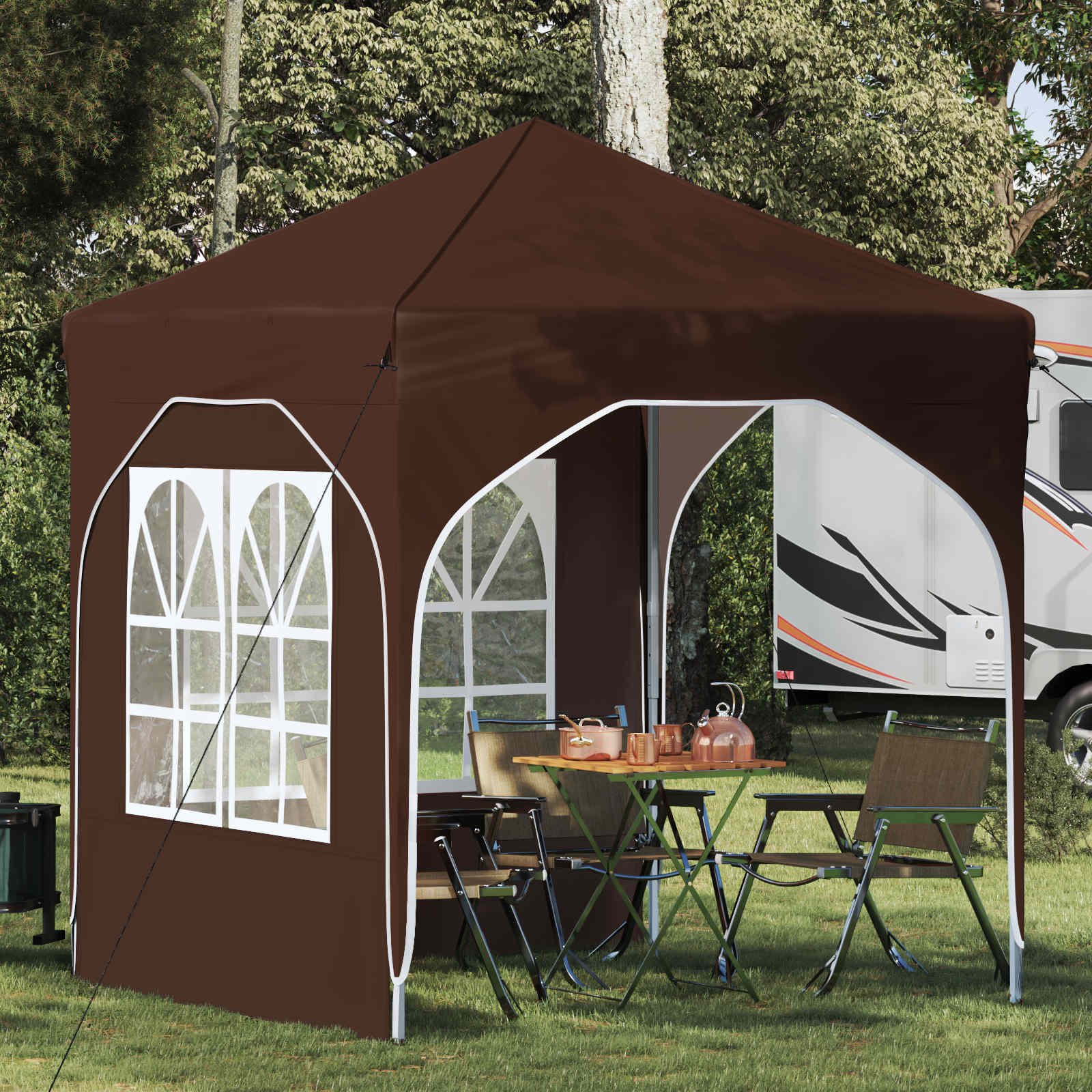 Tenda Dobrável para Festas 192 x 192 x 245 cm Antracite
