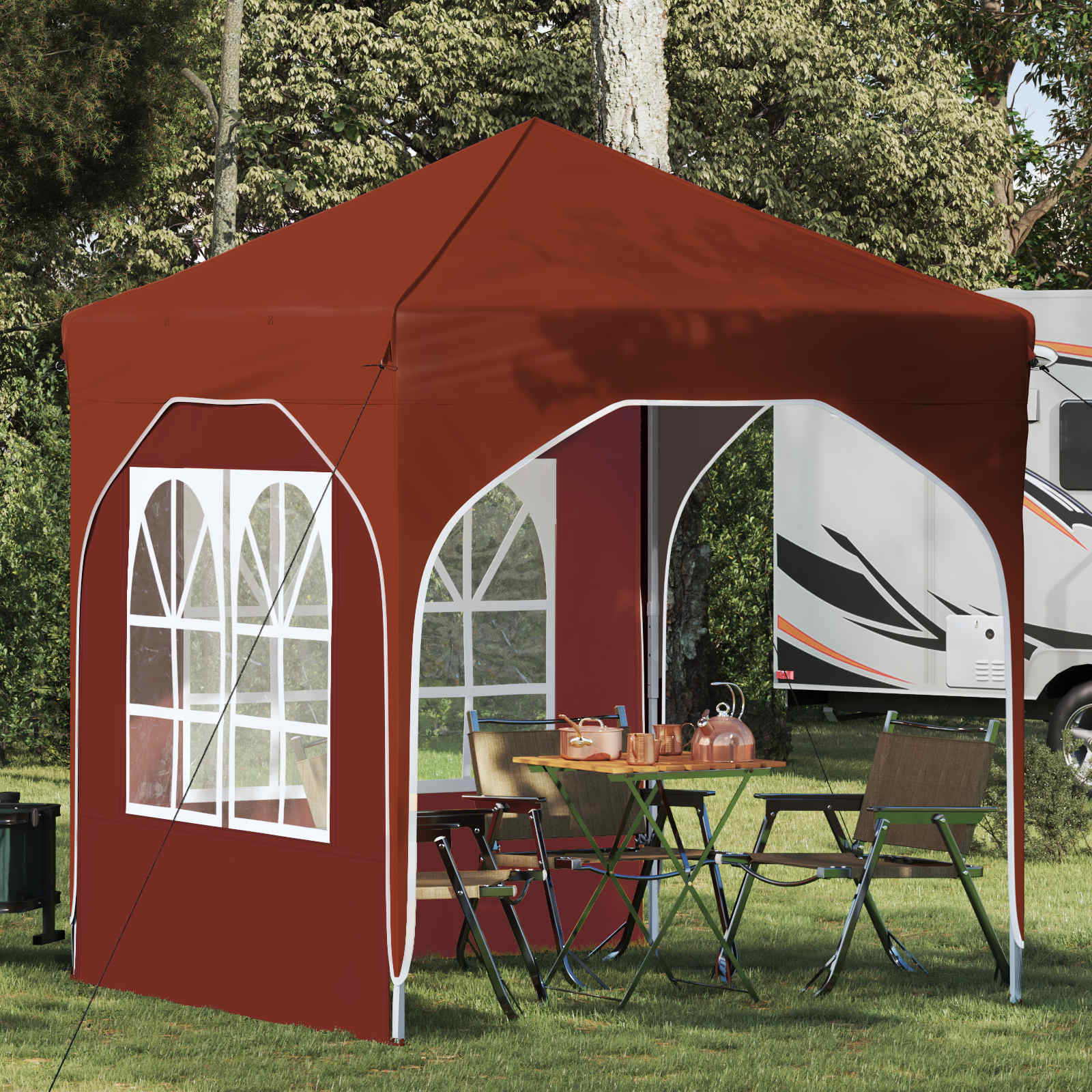 Tenda Dobrável para Festas 192 x 192 x 245 cm Antracite