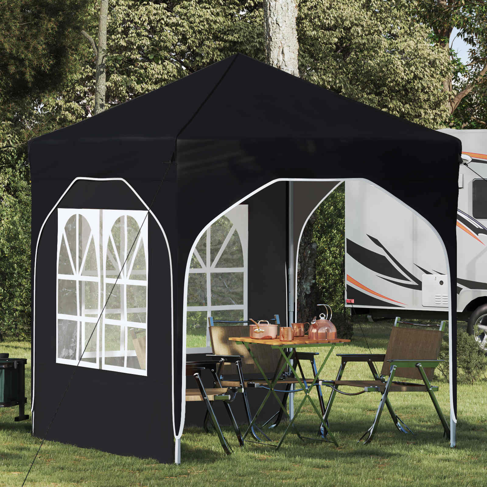 Tenda Dobrável para Festas 192 x 192 x 245 cm Antracite