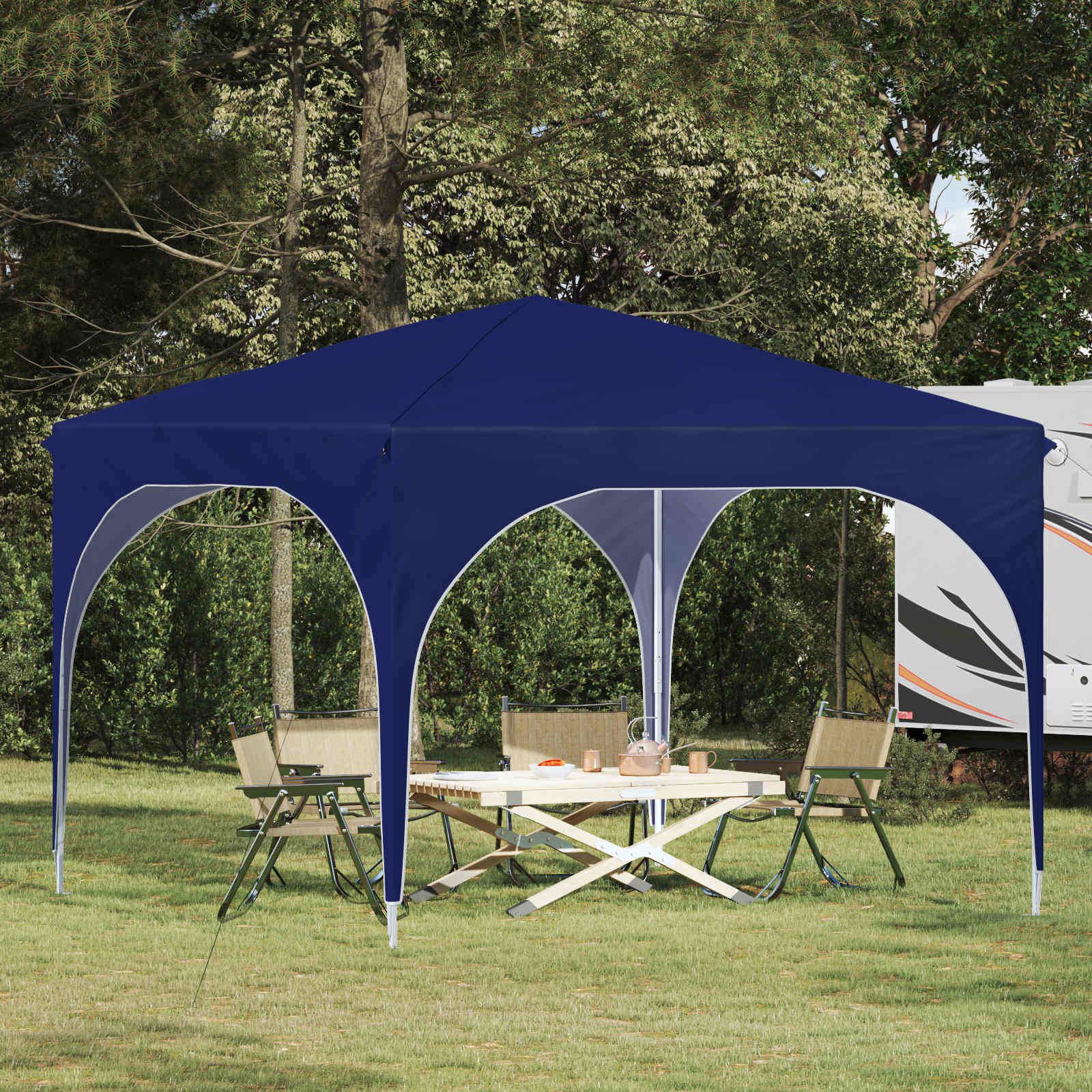 Tenda Dobrável para Festas 290 x 290 x 245 cm Antracite