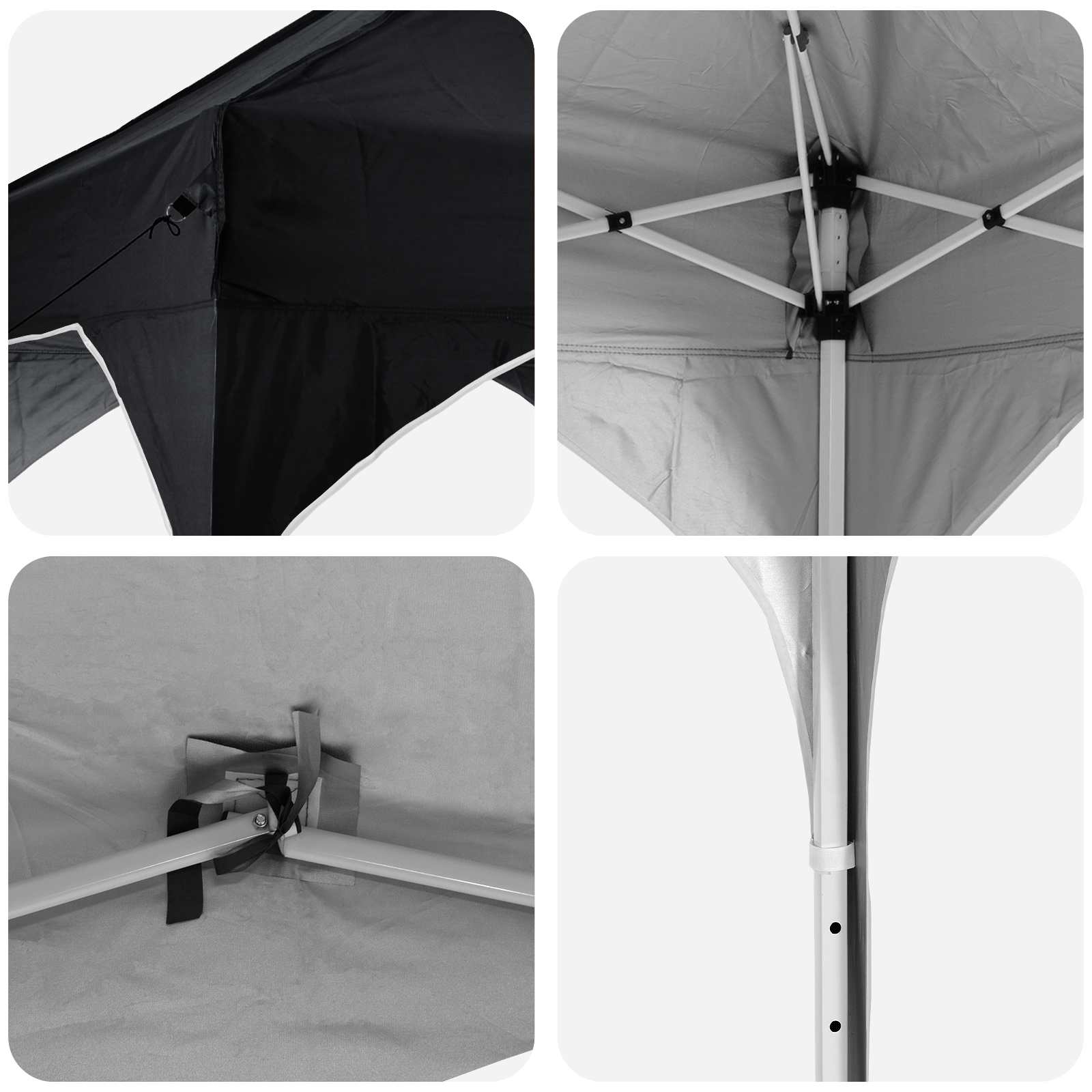 Carpa Plegable para Fiestas 290 x 290 x 245 cm Antracita