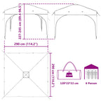 Carpa Plegable para Fiestas 290 x 290 x 245 cm Antracita
