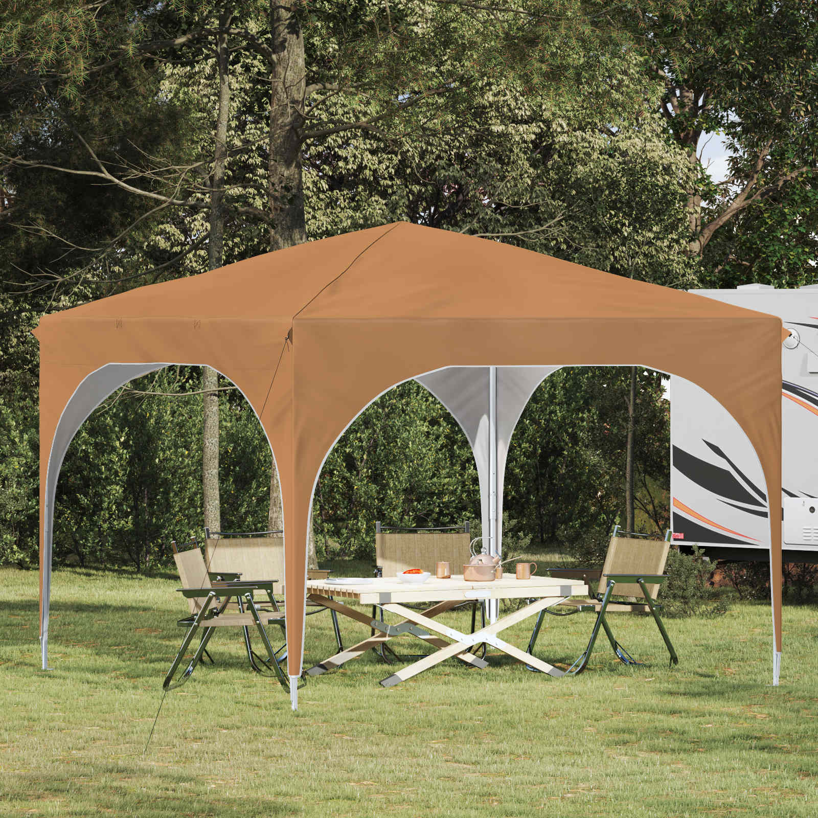 Tenda Dobrável para Festas 290 x 290 x 245 cm Antracite