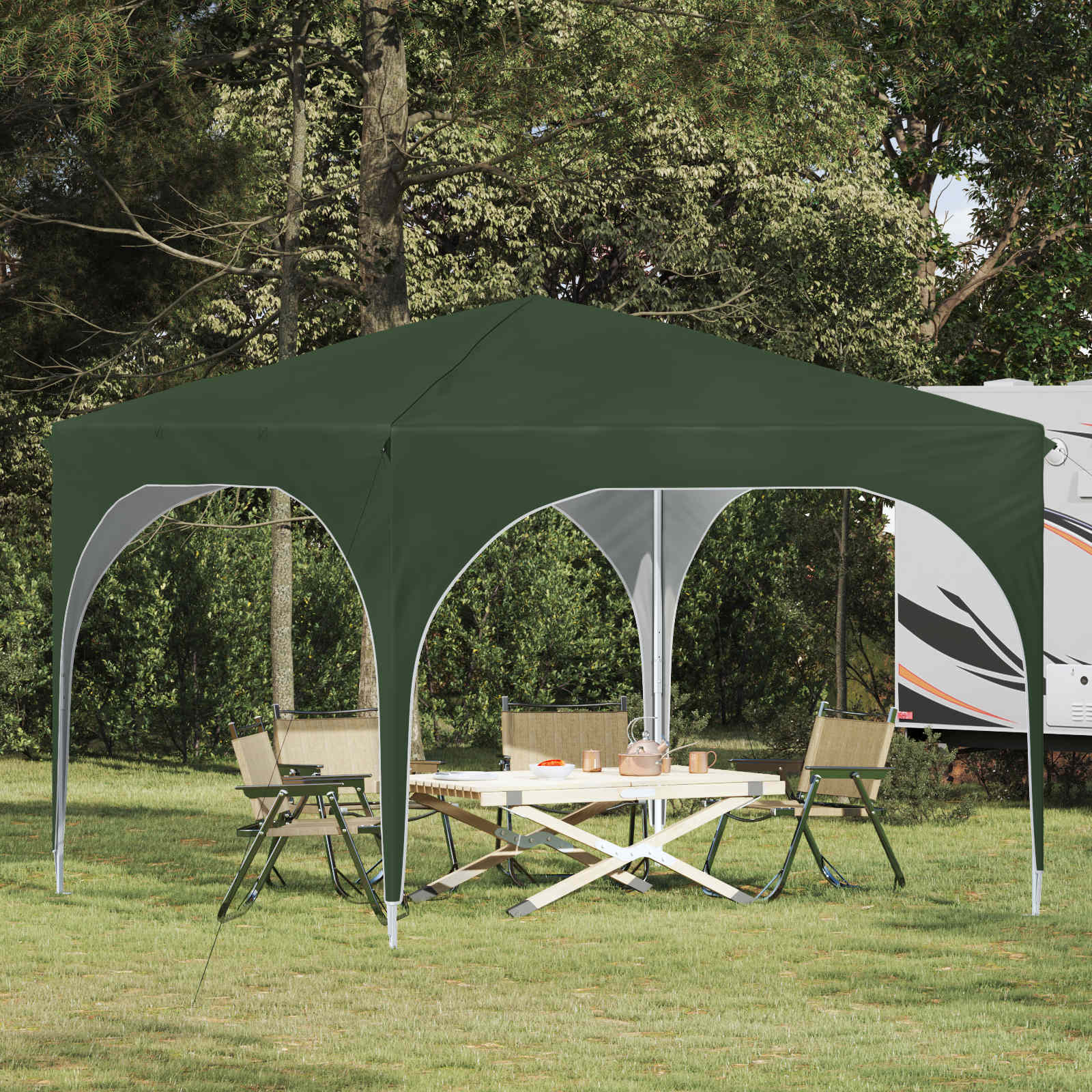 Tenda Dobrável para Festas 290 x 290 x 245 cm Antracite