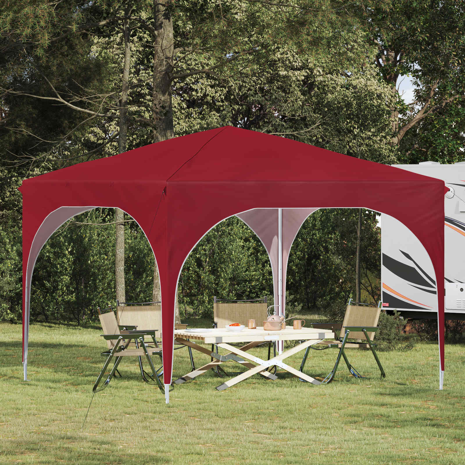 Tenda Dobrável para Festas 290 x 290 x 245 cm Antracite