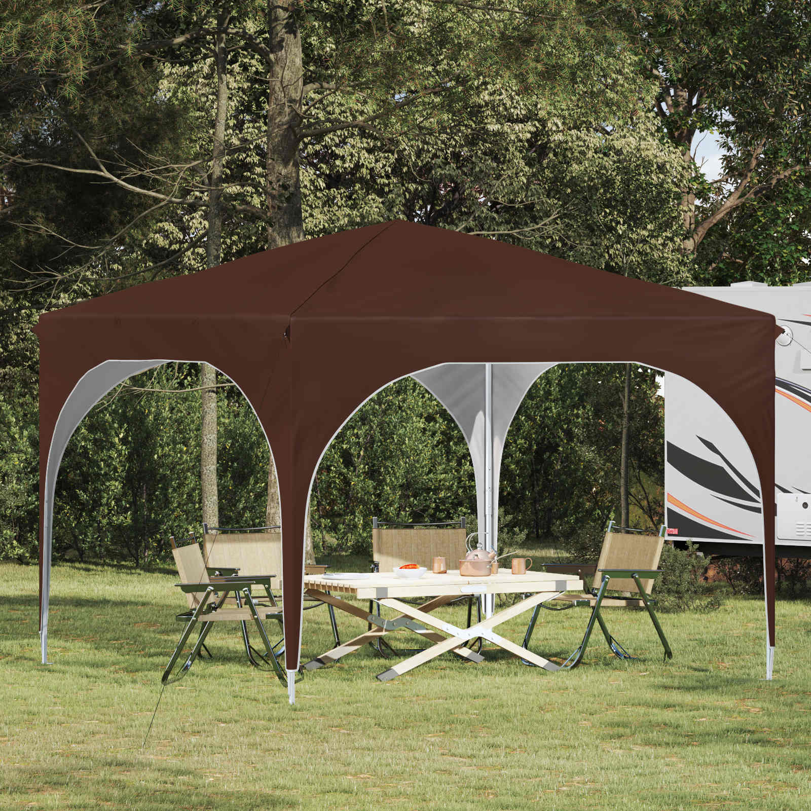 Tenda Dobrável para Festas 290 x 290 x 245 cm Antracite