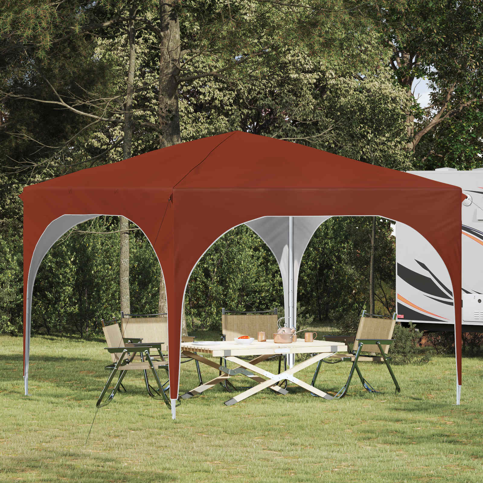 Tenda Dobrável para Festas 290 x 290 x 245 cm Antracite