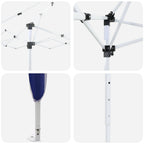 Carpa Plegable para Fiestas 575 x 288 x 245 cm Azul Tela Oxford