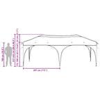 Carpa Plegable para Fiestas 575 x 288 x 245 cm Azul Tela Oxford