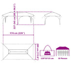 Carpa Plegable para Fiestas 575 x 288 x 245 cm Azul Tela Oxford