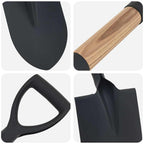 Pala Negro 68,5 cm Acero Con Recubrimiento y Madera Sólida