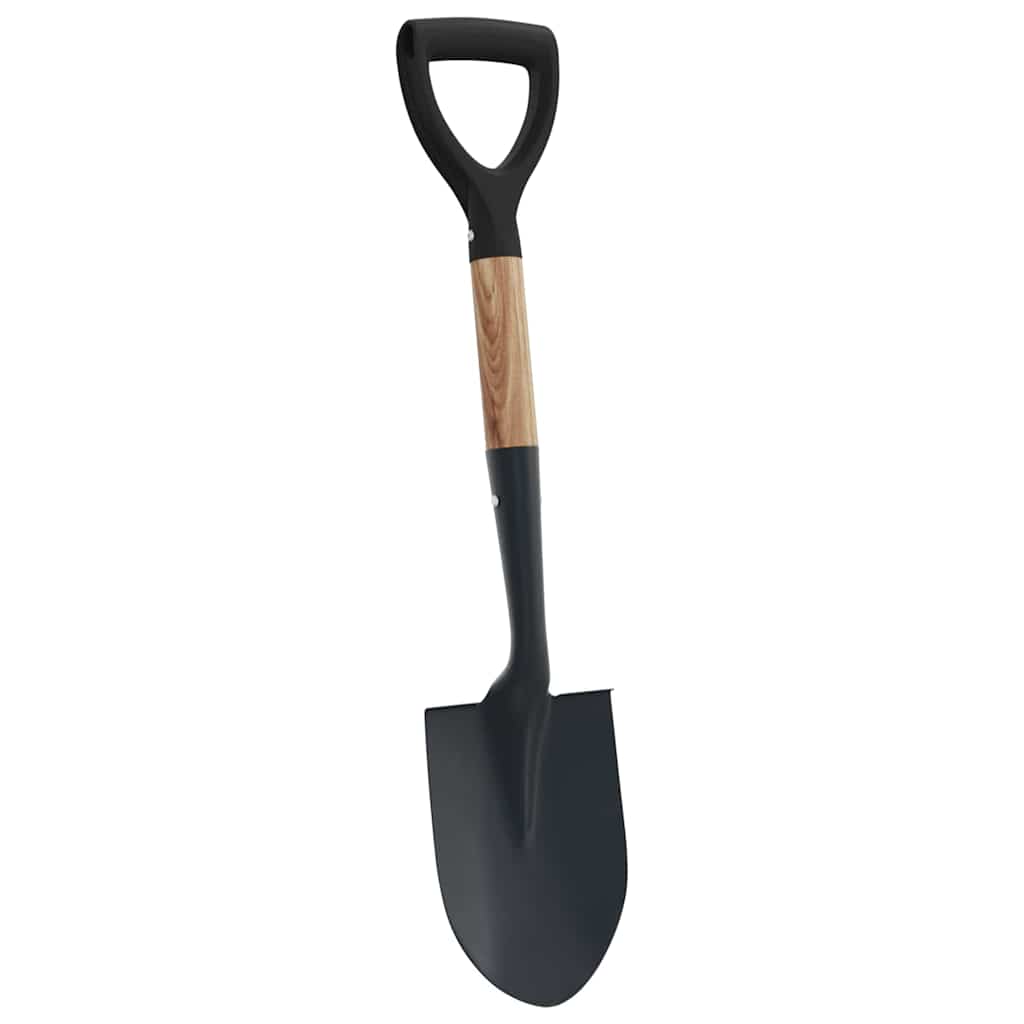 Pala Negro 68,5 cm Acero Con Recubrimiento y Madera Sólida