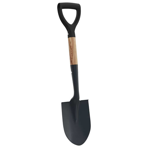 Pala Negro 68,5 cm Acero Con Recubrimiento y Madera Sólida